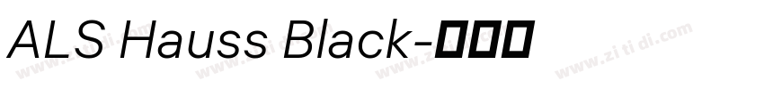 ALS Hauss Black字体转换